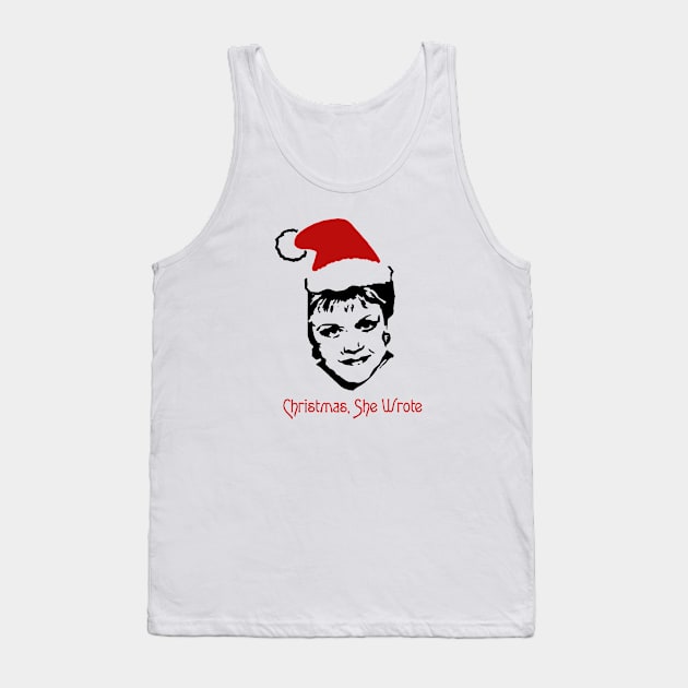 Christmas She Wrote Angela Lansbury Murder Christmas Tank Top by Hoang Bich